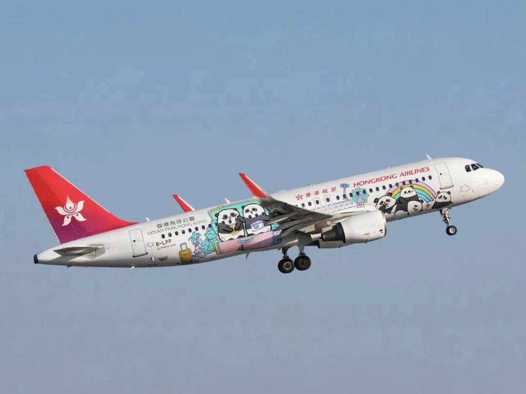 港航首架熊猫彩绘机亮相 首航飞成都！